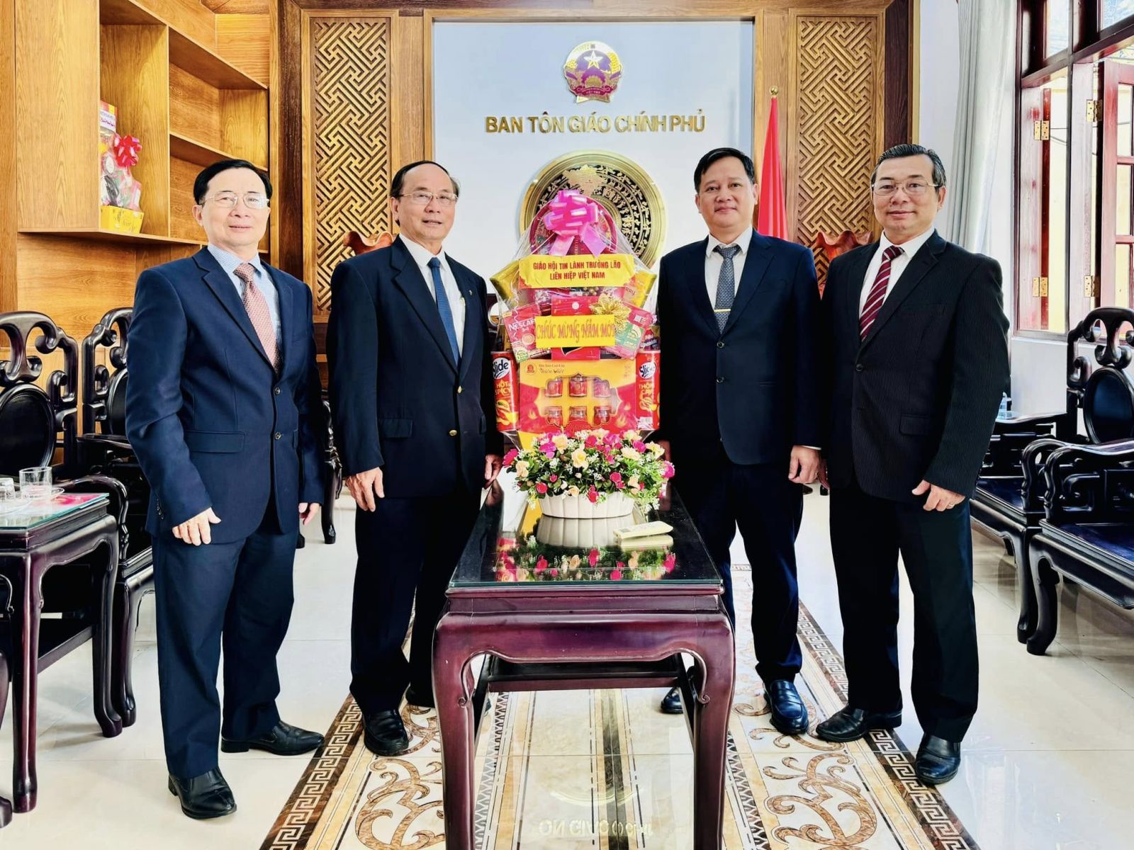 Ban điều hành Giáo hội chúc Tết Ban Tôn Giáo Chính Phủ - Văn phòng tại TPHCM