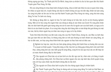 Thư kêu gọi Tín hữu Tin lành khẩn thiết cầu nguyện - 03.06.2021